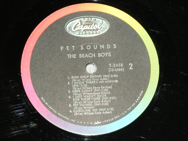 画像: THE BEACH BOYS - PET SOUNDS ( T1-2458-P4/T2-2458-F-19  : VG++/Ex) / 1966 US ORIGINAL Mono Used LP