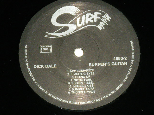 画像: DICK DALE & HIS DEL-TONES - SURF GUITAR / 1980's LUXEMBOURG  ORIGINAL Used  LP 