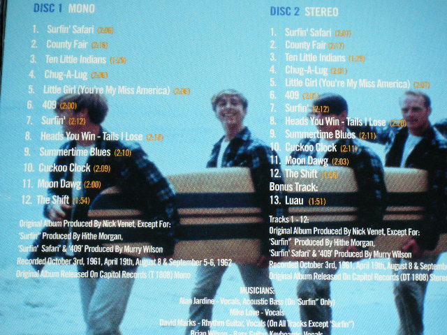 画像: THE BEACH BOYS -  SURFIN' SAFARI ( MONO & STEREO +Bonus Tracks )  /  2012 EUROPE ORIGINIAL Brand New SEALED 2-CD's 
