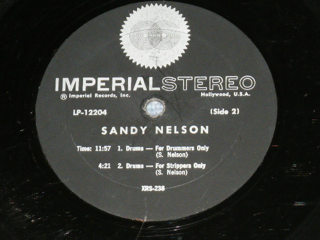 画像: SANDY NELSON -  COMPELLING PERCUSSION ( BLACK with Silver Print  label : VG+++/Ex- Looks: VG++ ) / 1962 US AMERICA ORIGINAL STEREO Used  LP 