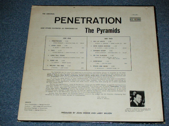 画像: THE PYRAMIDS - THE PYRAMIDS PLAY PENETRATION ( with "WALKING THE DOG"   Ex+ / Ex++ )/  1964 US ORIGINAL MONO LP