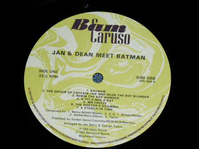 画像: JAN & DEAN -  MEET BATMAN  / 1987 UK ENGLAND  REISSUE Used LP