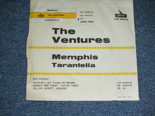 画像: THE VENTURES - A) MEMPHIS / B) TRANTELLA ( Ex+/Ex+++ )   / 1960s ITALY  Original 7" Single With PICTURE SLEEVE 