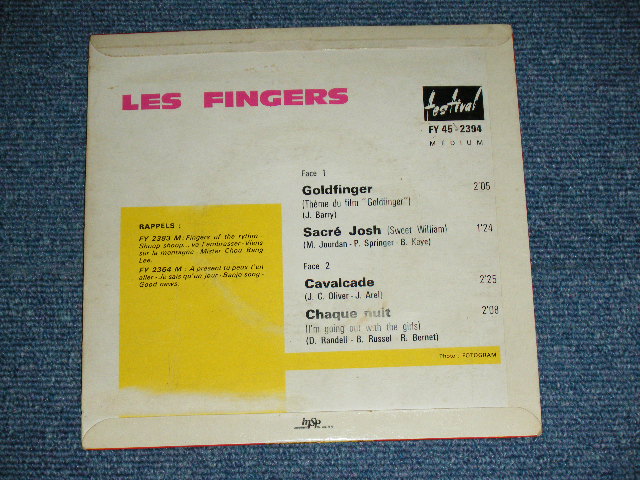 画像: LES FINGERS -  GOLDFINGER ( Ex++,Ex/Ex+ )  / 1960's FRANCE FRENCH ORIGINAL Used 7" EP  With Picture Sleeve