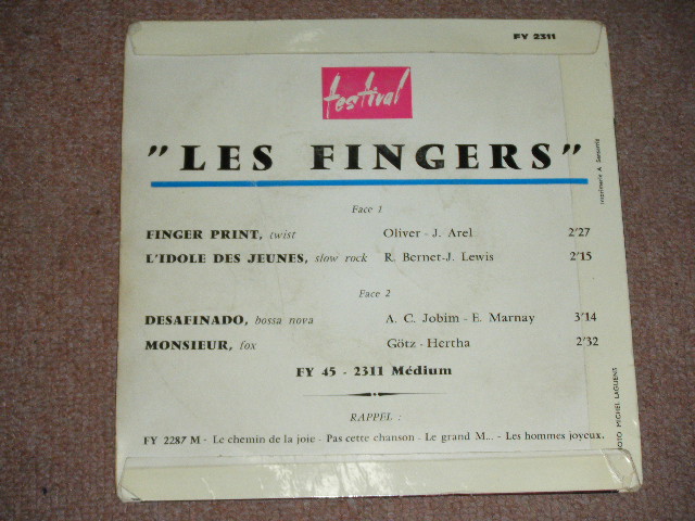 画像: LES FINGERS -  FINGER PRINT    / 1960's FRANCE FRENCH ORIGINAL Used 7" EP  With Picture Sleeve