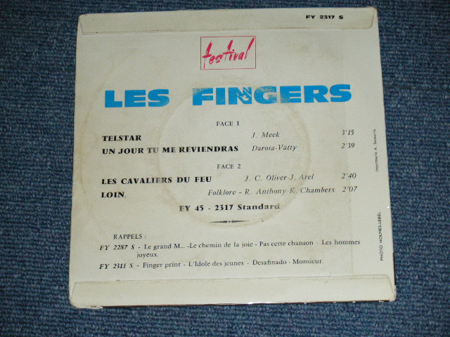 画像: LES FINGERS -  TELSTAR ( Ex+,Ex/Ex++ )  / 1960's FRANCE FRENCH ORIGINAL Used 7" EP  With Picture Sleeve