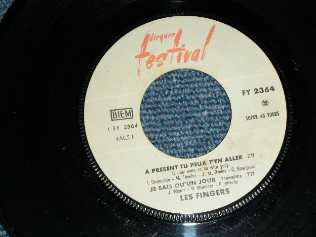 画像: LES FINGERS -  GRAND PRIX PUBLIC MILLESIME 1964 : A PRESENT TU T'EN ALLER  ( Ex/Ex- )  / 1960's FRANCE FRENCH ORIGINAL Used 7" EP  With Picture Sleeve