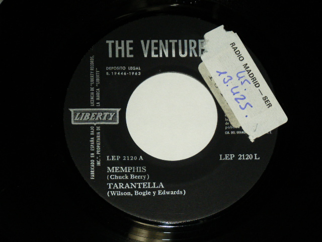 画像: THE VENTURES - MEMPHIS (With TRANTELLA) ( Ex/Ex++ )  / 1963 SPAIN Original 7" EP With PICTURE SLEEVE 