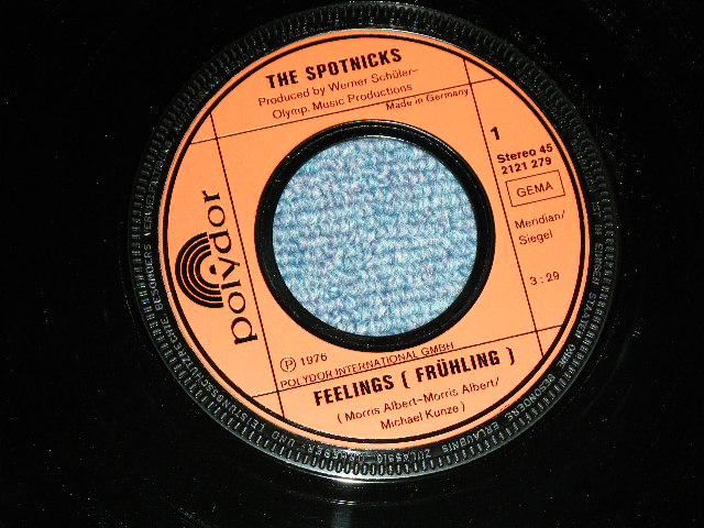 画像: SPOTNICKS, The - FEELINGS   (Ex+++/EX+++ )  / 1976 WEST-GERMANY GERMAN  ORIGINAL Used 7" Single  with PICTURE SLEEVE 
