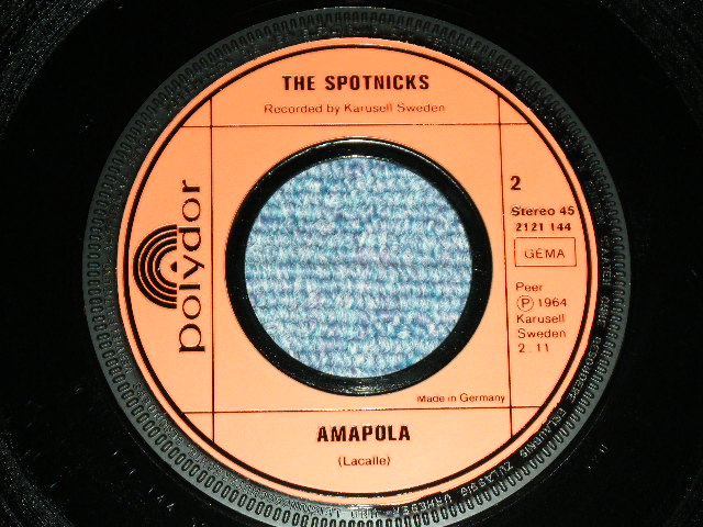 画像: SPOTNICKS, The - AMAPOLA (Ex+++/MINT-)   / 1971 WEST-GERMANY GERMAN  ORIGINAL Used 7" Single  with PICTURE SLEEVE 