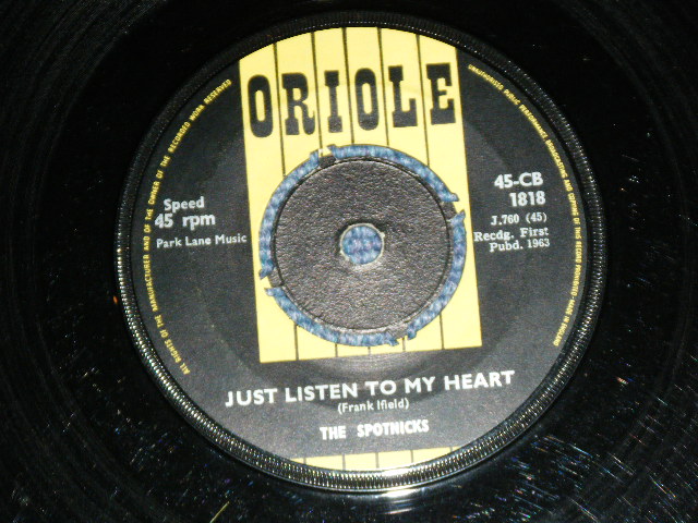 画像: SPOTNICKS, The -  PONY EXRESS : JUST LISTEN TO MY HEART 　( Ex+/Ex+ ) / 1963 UK England  ORIGINAL Used 7" Single