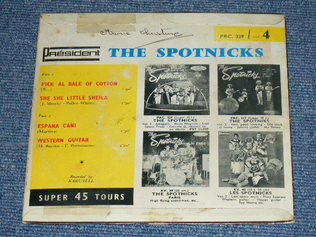 画像: SPOTNICKS, The - PICK ALL BALE OF COTTON  (EP) ( Ex++,Ex/Ex++ ) / 1960's FRANCE FRENCH  ORIGINAL Used 7" EP  with PICTURE SLEEVE 