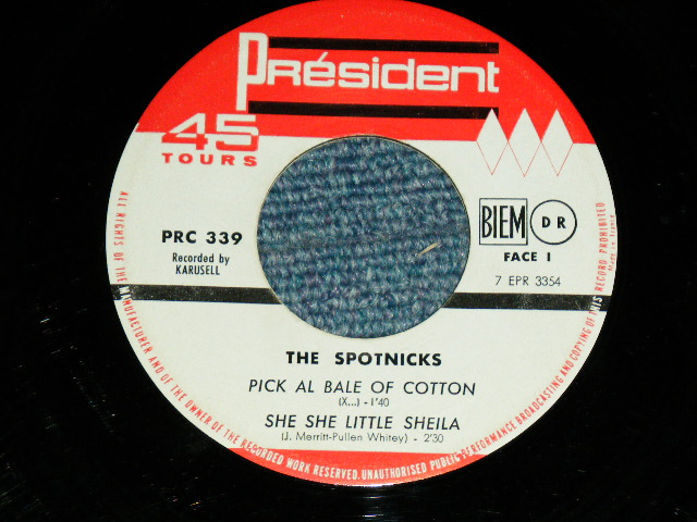 画像: SPOTNICKS, The - PICK ALL BALE OF COTTON  (EP) ( Ex++,Ex/Ex++ ) / 1960's FRANCE FRENCH  ORIGINAL Used 7" EP  with PICTURE SLEEVE 