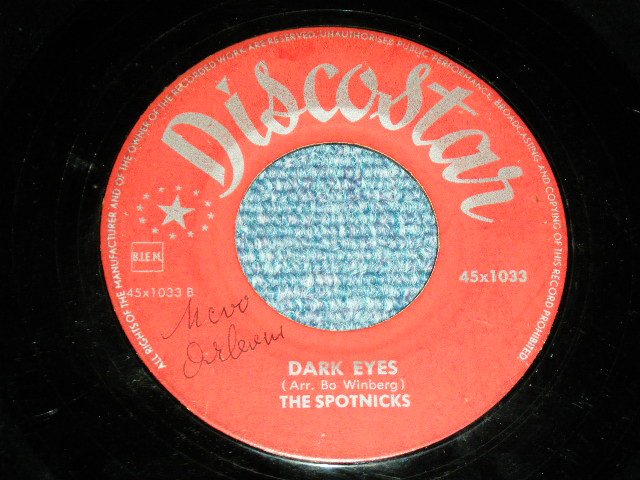 画像: SPOTNICKS, The -  JOHNNY GUITAR : DARK EYES  ( Ex/Ex ) / 1960's BELGIUM?  ORIGINAL Used 7" Single 