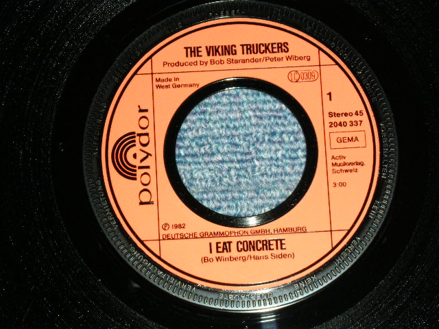 画像: THE VIKING TRUCKERS ( BOB LANDER of The SPOTNICKS ) - I EAT CONCRETE : ICH FRESS BETON   (Ex+++/EX+++ )  / 1982 WEST-GERMANY GERMAN  ORIGINAL Used 7" Single  with PICTURE SLEEVE 