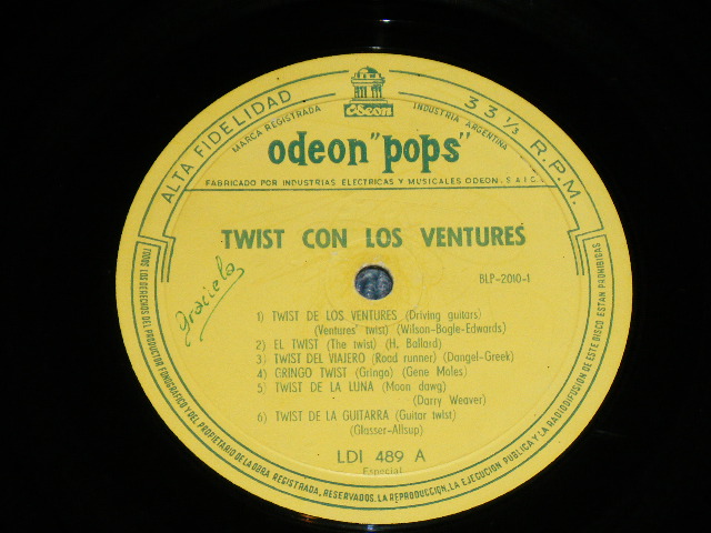 画像: THE VENTURES - TWIST CON LOS VENTURES  / 1962? ARGENTINA ORIGINAL STEREO  Used  LP 