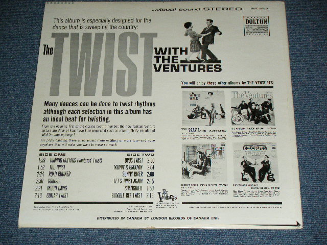 画像: THE VENTURES - TWIST WITH THE VENTURES (MAROON LABEL ) / 1962 CANADA ORIGINAL STEREO  Used  LP 