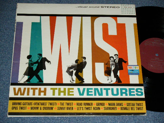 画像1: THE VENTURES - TWIST WITH THE VENTURES (MAROON LABEL ) / 1962 CANADA ORIGINAL STEREO  Used  LP 