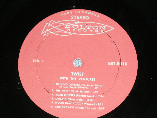 画像: THE VENTURES - TWIST WITH THE VENTURES (MAROON LABEL ) / 1962 CANADA ORIGINAL STEREO  Used  LP 