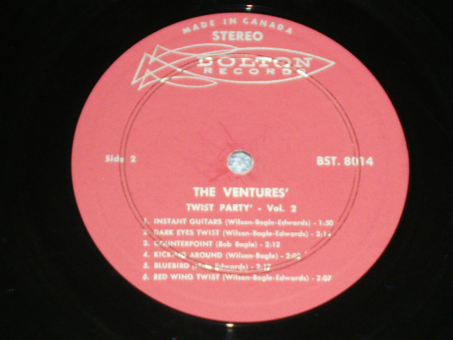 画像: THE VENTURES - TWIST PARTY VOL.2  ( MAROON  Label : Ex+++/Ex++ ) / 1962 CANADA ORIGINAL RELEASE VERSION STEREO  Used  LP 