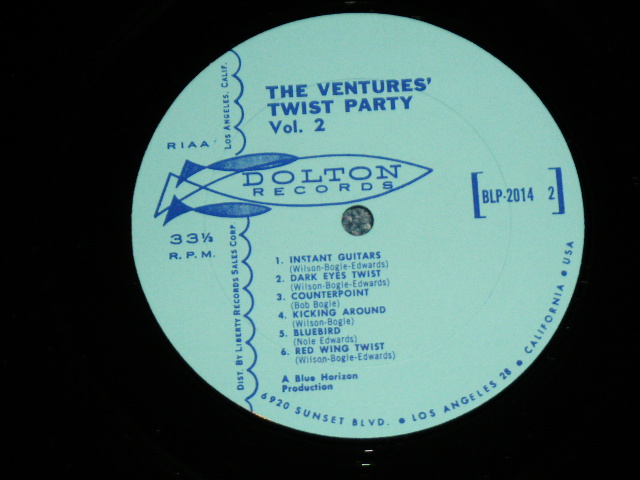 画像: THE VENTURES - TWIST PARTY VOL.2  ( LIGHT BLUE  Label : Matrix Number BLP 2014-1-1C 1- / BLP 2014-2-1C 1- : Ex+++,Ex++/Ex++ ) / 1962 US ORIGINAL RELEASE VERSION MONO Used  LP 