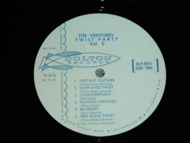 画像: THE VENTURES - TWIST PARTY VOL.2  ( LIGHT BLUE  Label : Matrix Number BLP 2014-1E (SIDE-1) /  BLP 2014-1D (SIDE-2) :  Ex++/Ex+++ ) / 1962 US ORIGINAL RELEASE VERSION MONO Used  LP 