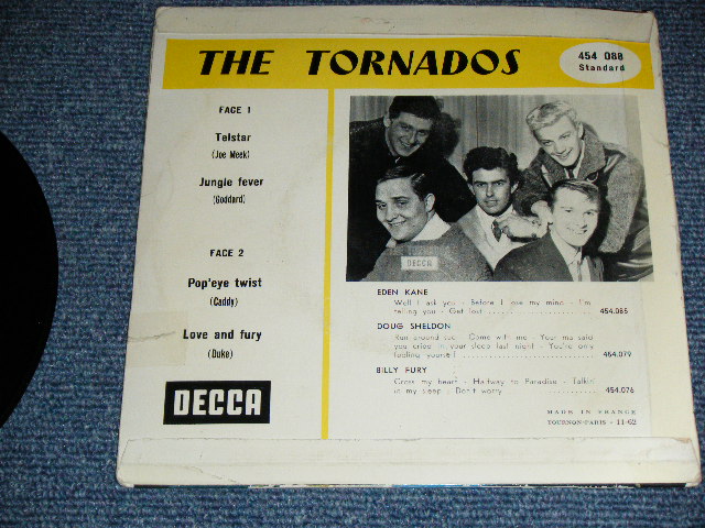 画像: THE TORNADOS - TELSTAR   / 1962 FRANCE FRENCH  Original Used 7" EP With PICTURE SLEEVE 