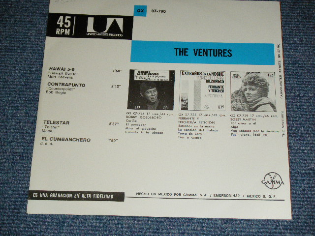 画像: THE VENTURES  - HAWAII FIVE-O  / 1970's MEXICO ORIGINAL Used EP+Picture Sleeve