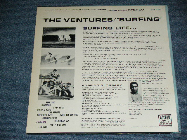 画像: THE VENTURES - SURFING ( '63 Version BLUE with BLACK Print  Label : Matrix Number BST-8022  S1/  BST-8022 S2  Ex+++/Ex+++,A-1,2 : Ex+ ) / 1963 US ORIGINAL  "BLUE with BLACK Print Label" STEREO Used  LP 
