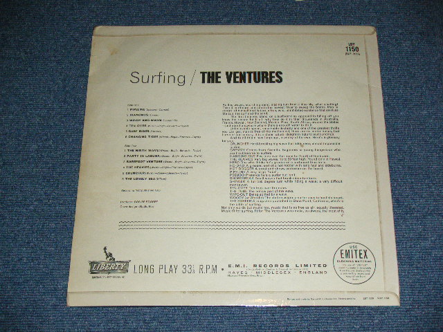 画像: THE VENTURES - SURFING ( Ex++,Ex-/Ex-)  / 1963  UK ENGLAND ORIGINAL MONO Used LP 