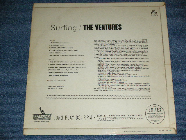 画像: THE VENTURES - SURFING ( VG++/Ex )  / 1963  UK ENGLAND ORIGINAL MONO Used LP 