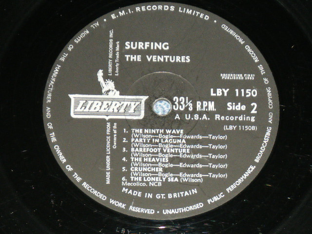 画像: THE VENTURES - SURFING ( VG++/Ex )  / 1963  UK ENGLAND ORIGINAL MONO Used LP 