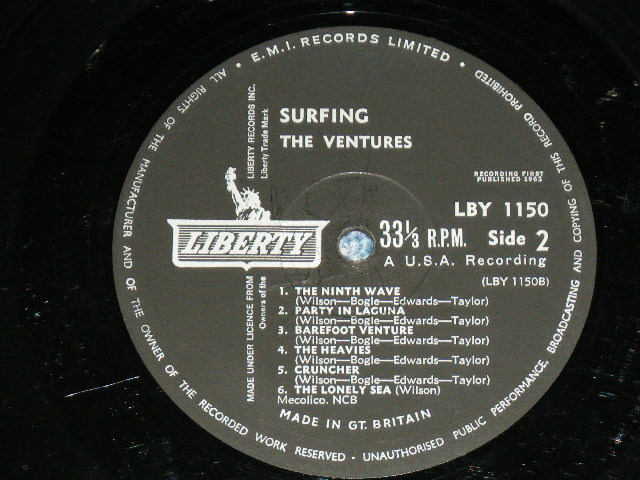 画像: THE VENTURES - SURFING ( Ex++,Ex-/Ex-)  / 1963  UK ENGLAND ORIGINAL MONO Used LP 