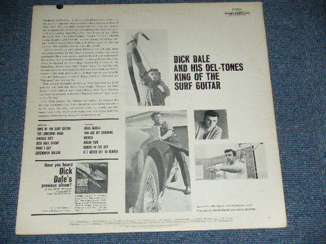 画像: DICK DALE & HIS DEL-TONES - KING OF THE SURF GUITAR ( Ex++/Ex++ )  / 1963 US AMERICA ORIGINAL MONO Used LP 
