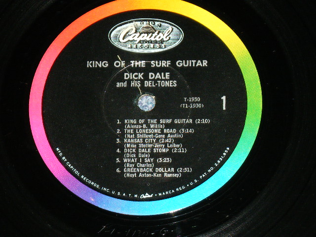 画像: DICK DALE & HIS DEL-TONES - KING OF THE SURF GUITAR ( Ex++/Ex++ )  / 1963 US AMERICA ORIGINAL MONO Used LP 