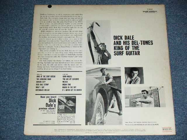 画像: DICK DALE & HIS DEL-TONES - KING OF THE SURF GUITAR ( Ex/Ex++ )  / 1963 US AMERICA ORIGINAL MONO Used LP 