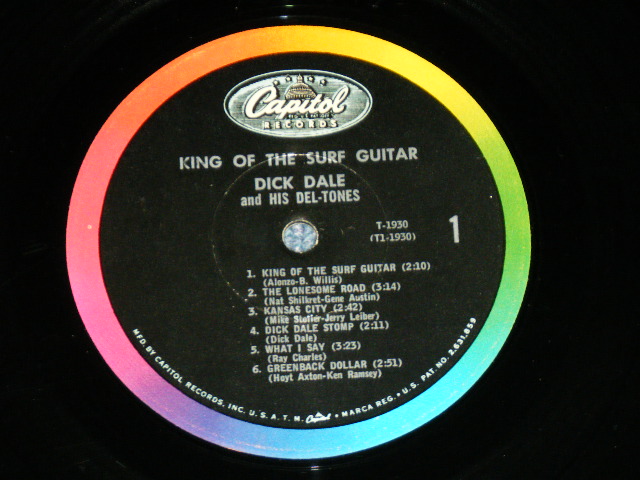 画像: DICK DALE & HIS DEL-TONES - KING OF THE SURF GUITAR ( Ex++/Ex+++ : BB HOLE )  / 1963 US AMERICA ORIGINAL MONO Used LP 