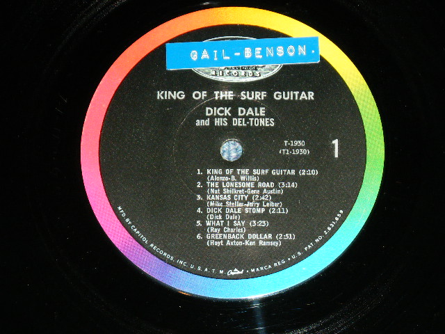 画像: DICK DALE & HIS DEL-TONES - KING OF THE SURF GUITAR ( Ex++/MINT- )  / 1963 US AMERICA ORIGINAL MONO Used LP 