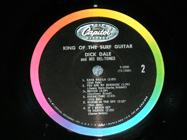 画像: DICK DALE & HIS DEL-TONES - KING OF THE SURF GUITAR ( Ex/Ex++ )  / 1963 US AMERICA ORIGINAL MONO Used LP 