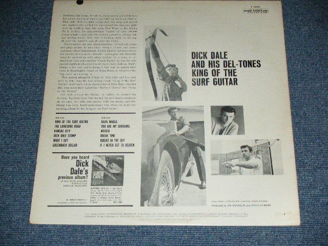 画像: DICK DALE & HIS DEL-TONES - KING OF THE SURF GUITAR ( Ex++/Ex+++ : BB HOLE )  / 1963 US AMERICA ORIGINAL MONO Used LP 