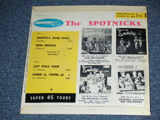 画像: SPOTNICKS, The -  Vol.3  LAST SPACE TRAIN  (EP) ( Ex++,Ex+/Ex+  Looks: Ex+++ ) / 1960's FRANCE FRENCH  ORIGINAL Used 7" EP  with PICTURE SLEEVE 