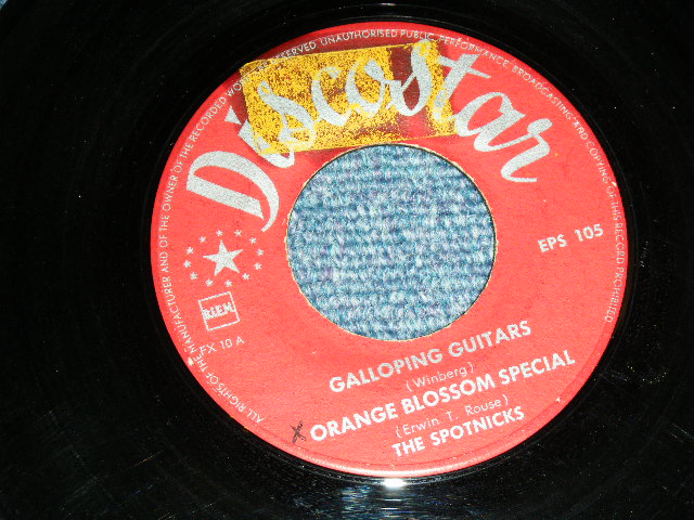 画像: SPOTNICKS, The -  GALLOPING GUITAR  (EP) ( VG++/.VG+++ ) / 1960's BELGIUM? ORIGINAL Used 7" EP  with PICTURE SLEEVE 