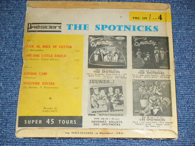 画像: SPOTNICKS, The - PICK ALL BALE OF COTTON  (EP) ( VG+++/Ex ) / 1960's FRANCE FRENCH  ORIGINAL Used 7" EP  with PICTURE SLEEVE 
