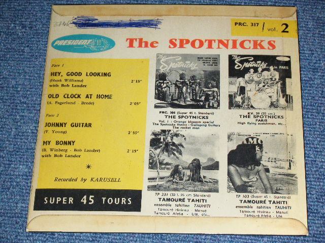 画像: SPOTNICKS, The -  Vol.2  HEY, GOOD LOOKING  (EP) (  Ex++,Ex-/Ex+  Looks: Ex+++ ) / 1960's FRANCE FRENCH  ORIGINAL Used 7" EP  with PICTURE SLEEVE 
