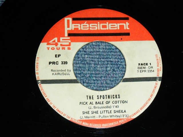 画像: SPOTNICKS, The - PICK ALL BALE OF COTTON  (EP) ( VG+++/Ex ) / 1960's FRANCE FRENCH  ORIGINAL Used 7" EP  with PICTURE SLEEVE 