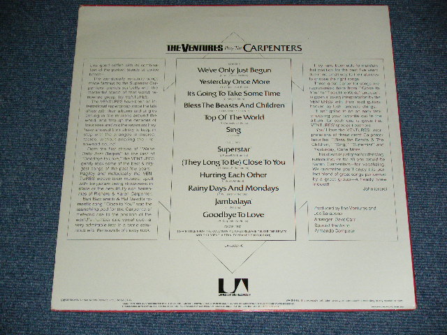 画像: The VENTURES - PLAY THE CARPENTERS ( Ex++/Ex+++ ) / 1974 CANADA  CANADIAN ORIGINAL Used LP  