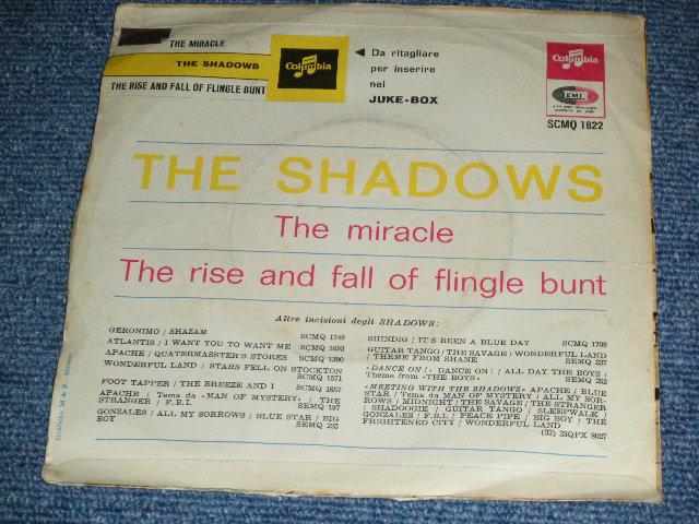 画像: The SHADOWS - THE MIRACLE ( VG+++/Ex  ) / 1965 ITALY ITALIA ORIGINAL Used 7" Single With PICTURE SLEEVE 