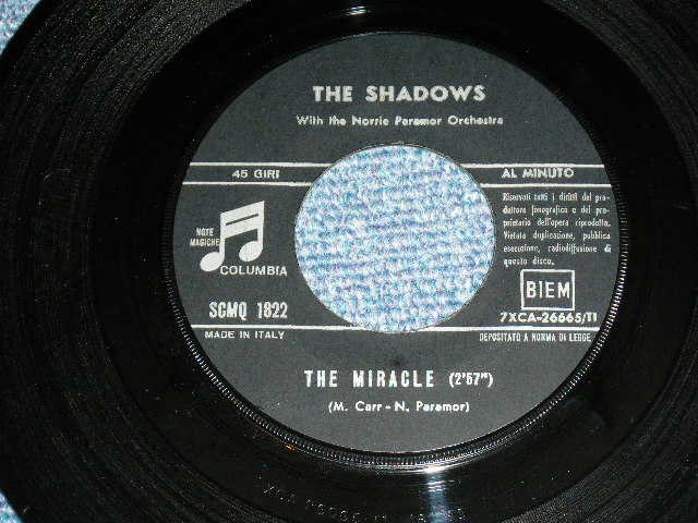 画像: The SHADOWS - THE MIRACLE ( Ex+/Ex+  ) / 1965 ITALY ITALIA ORIGINAL Used 7" Single With PICTURE SLEEVE 