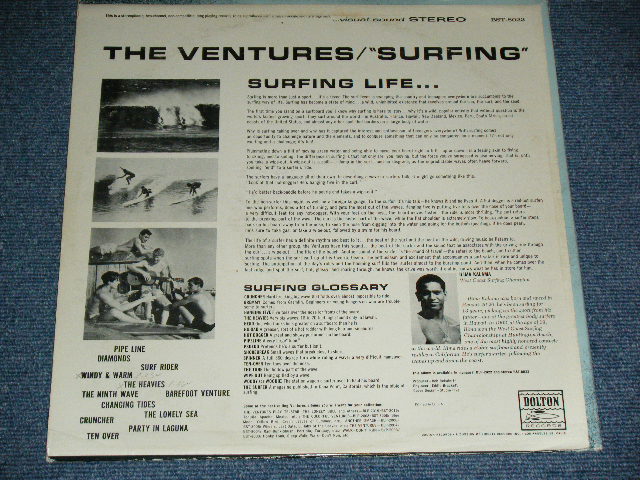 画像: THE VENTURES - SURFING (  '63 Version DARK BLUE with SILVER Print  Label : Matrix Number BST8022  1 SIDE1/  BST-8022 1 SIDE 2 :  Ex+,Ex++/MINT- ) / 1963 US ORIGINAL  "BLUE with SILVER Print Label" STEREO Used  LP 