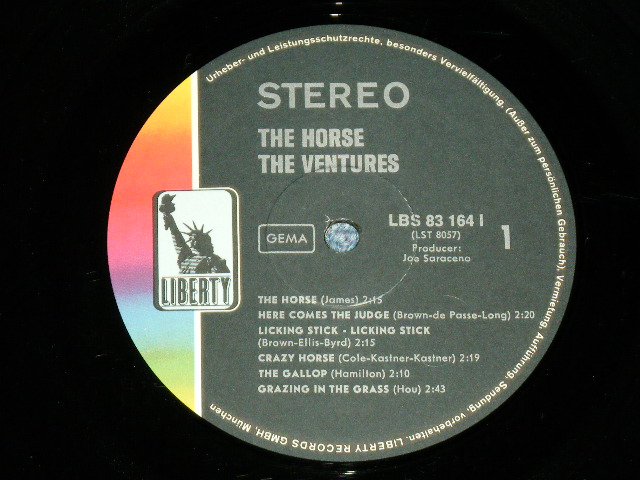 画像: THE VENTURES -  THE HORSE (  Ex++/Ex+++ ) / 1968 GERMAN GERMANY ORIGINAL Used  LP 